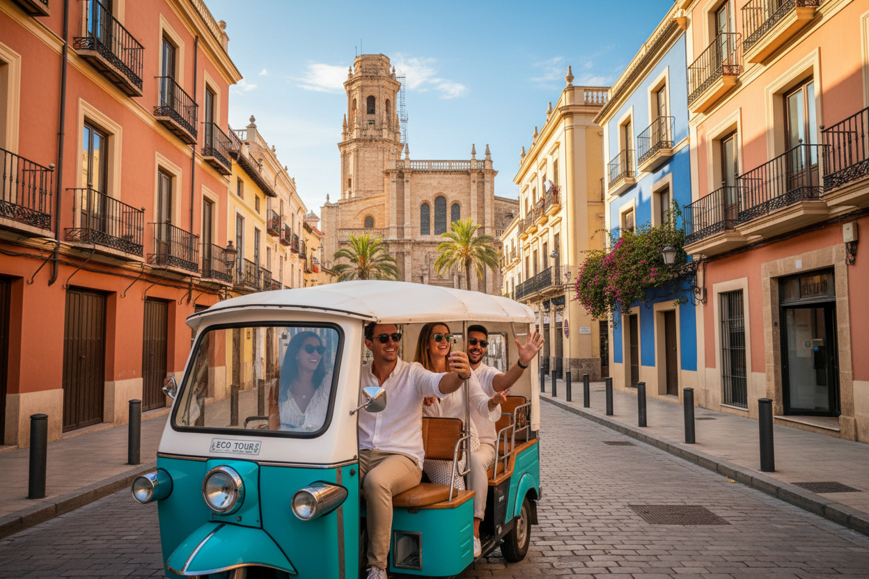 Tour Privado en Eco Tuk-Tuk por Málaga con Guía Local